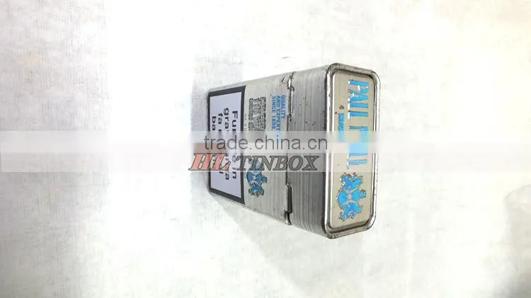 Cigarette Metal Tin Can Tin Box with Hinged Lid