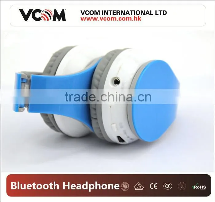 VCOM 2015 Top Selling Wireless Folding Headband Headset with SD Card