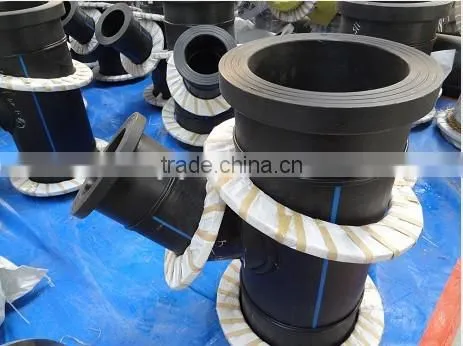 China supply HDPE fabricated fittings plastic welded fitting with flange
