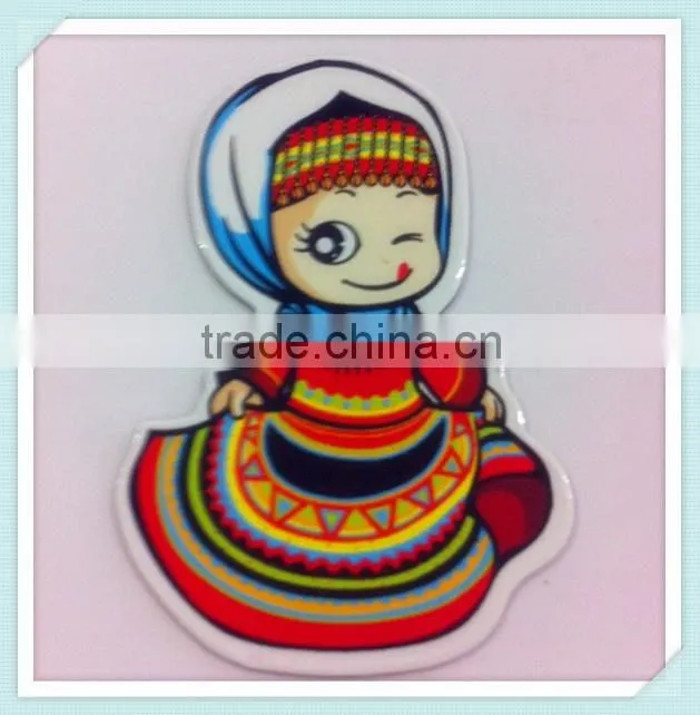 promotional paper printed epoxy fridge magnet
