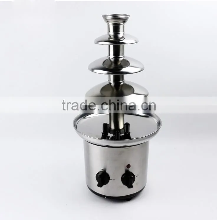 Economic home 9cm(D)18cm(H) 180W Stainless Steel 4 Tiers cheap 110v/220v chocolate fountain