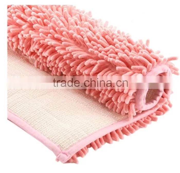 loop pile polyester chenille bath rug