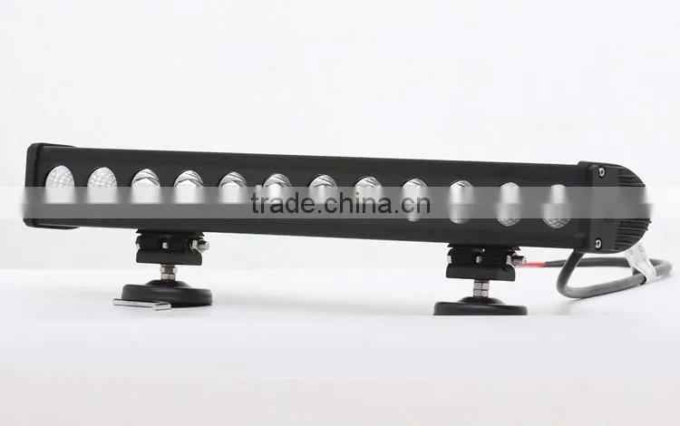 China supplier wholesale high power C.REE 12PCS*10W offroad LED light bar one row single row 120W 4X4 accessories