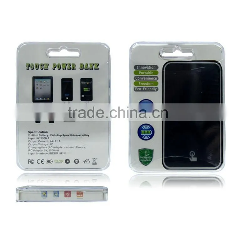 Wholesale high quality li-polymer power bank with replaceable battery, 6000mah Case Power Bank