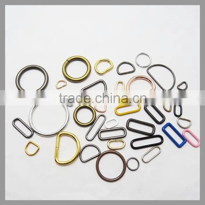 metal solid rectangular rings,bag oval ring