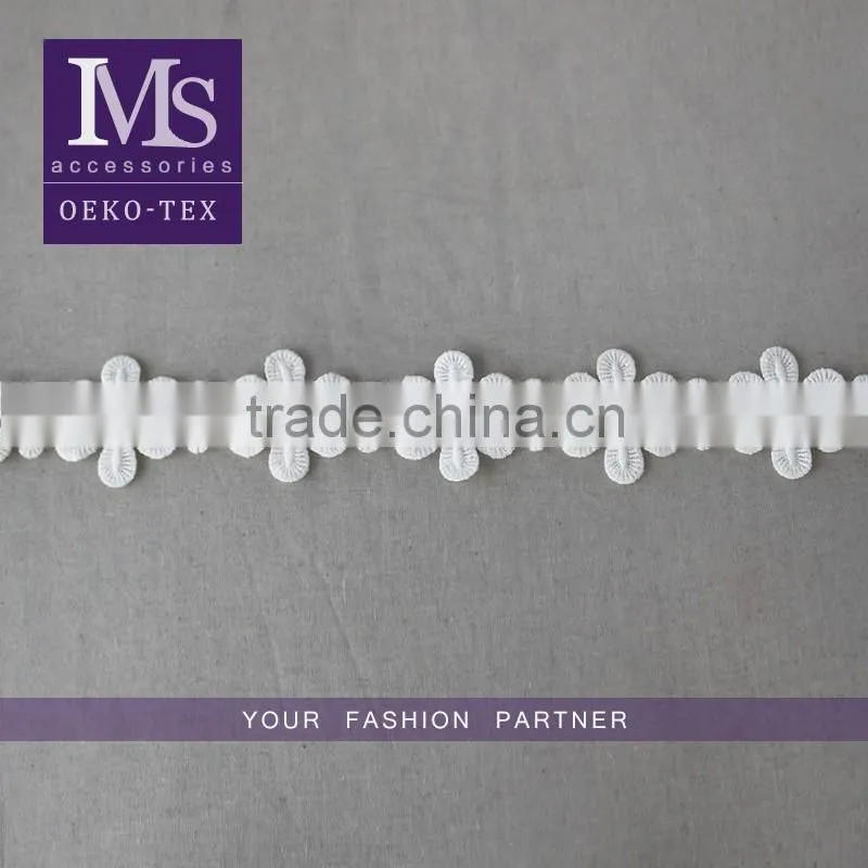 5.7cm fringed cotton jacquard webbing, Jacquard tape with cotton tassel wholesale