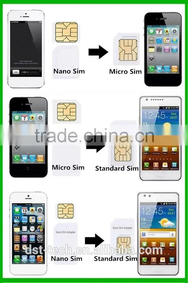 Nano Sim Card Adapters Standard Sim Card & Tools for iPhone