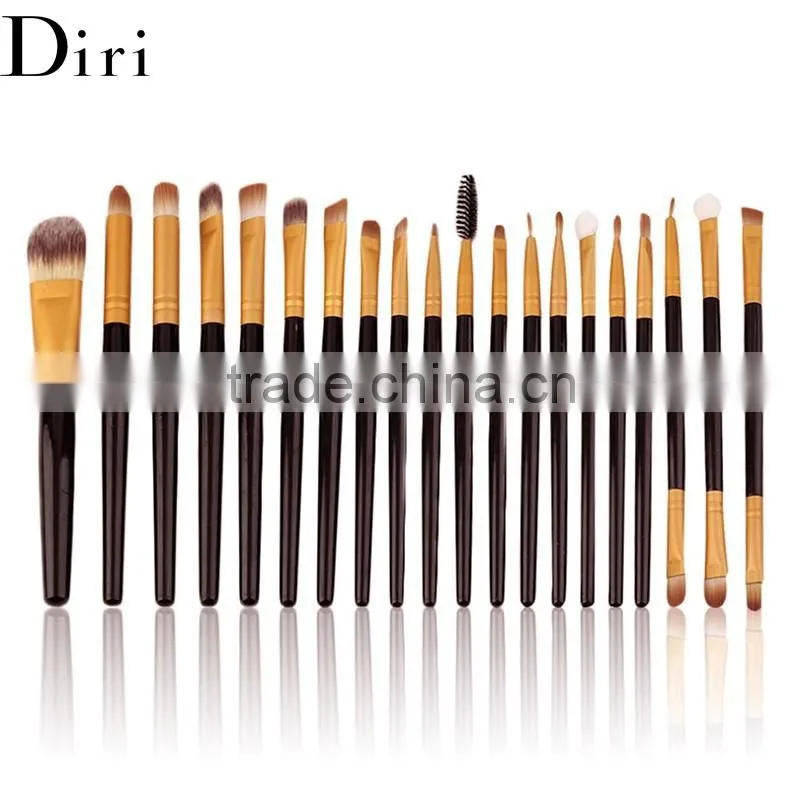 20pcs top quality black makeup cylinder cosmetics brushes