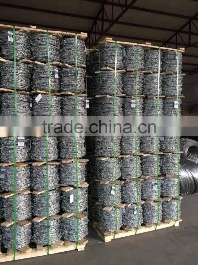 Beautiful surface treatment 1.57mm hi-tensile barbed wire price