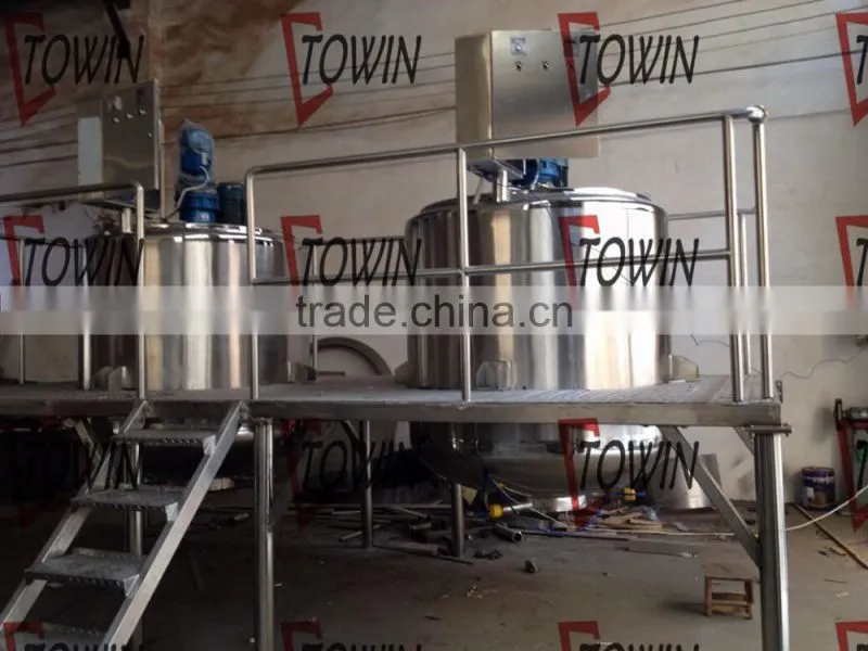 Factory price small vacuum cosmetic cream making/mixer machine