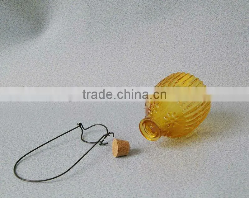 Yellow colored glass wasp catcher