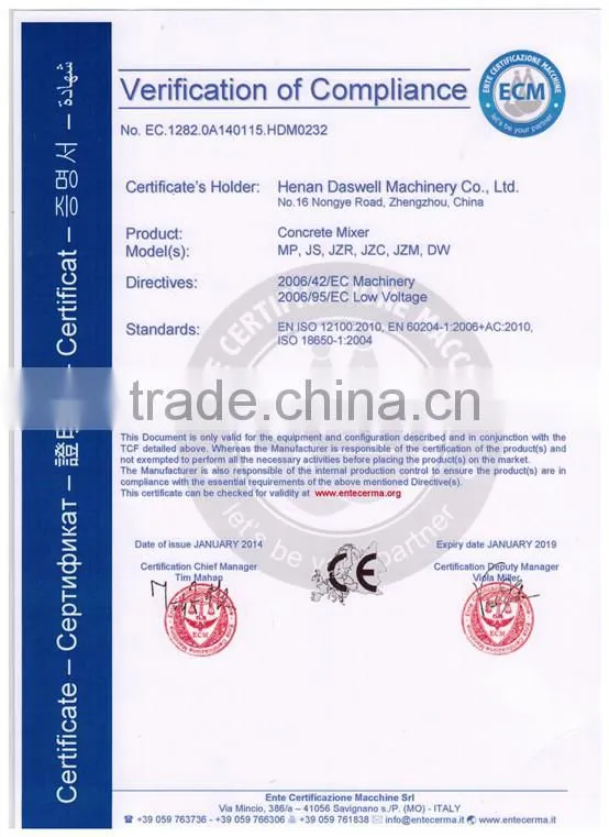 twin-shaft domestic cement concrete mixers