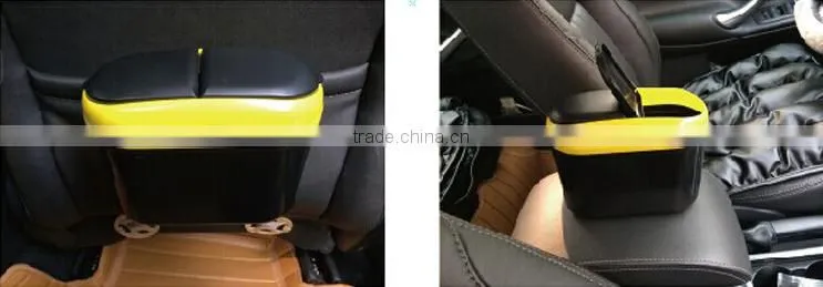 Auto hanging trash can plastic vehicle rubbish bin garbage storage tool