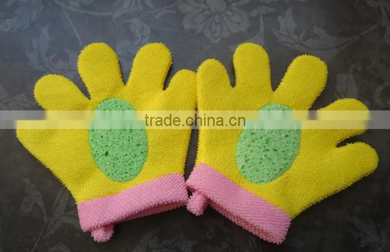 new style kids bath glove with custom logo,various color,custom color,OEM orders are welcome
