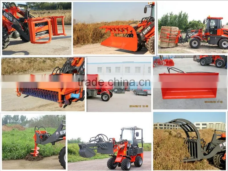 Everun ER06 hydrostatic driving 600KG loading capacity mini Loader/Hoflader