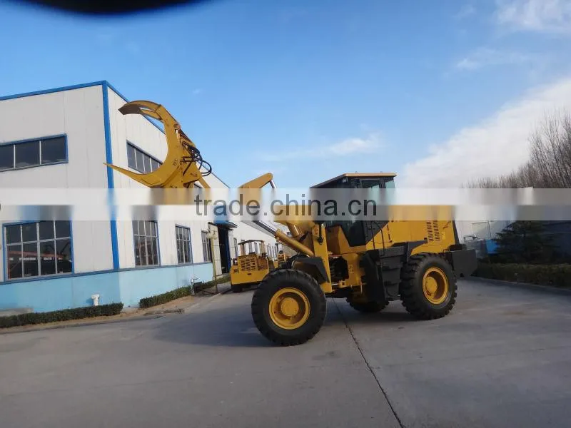 3 ton grass/ timber/log grab front loader (Dumping height: 4400mm)