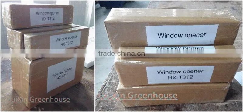 Automatic window opener for greenhouse