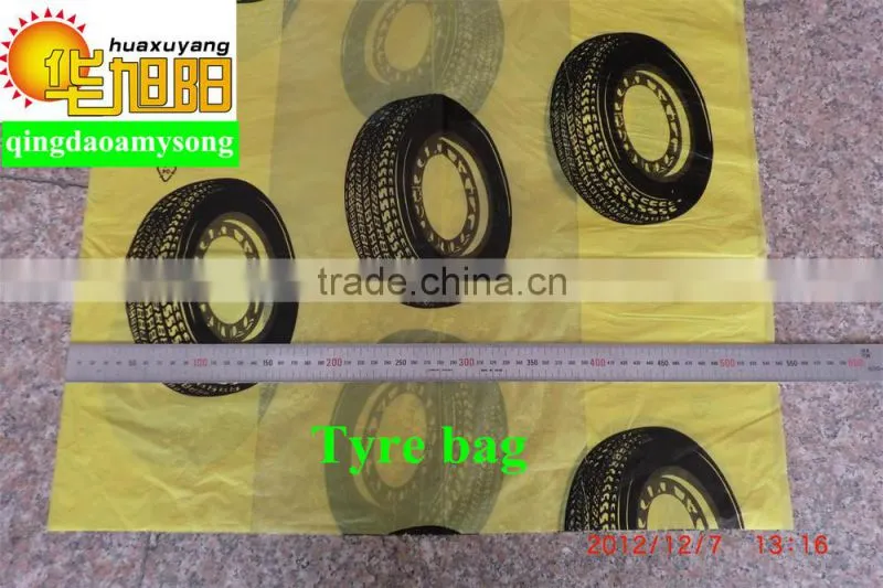 WHOLESALE! printed Plastic Tyre rubbish Bags on roll to protect tyre