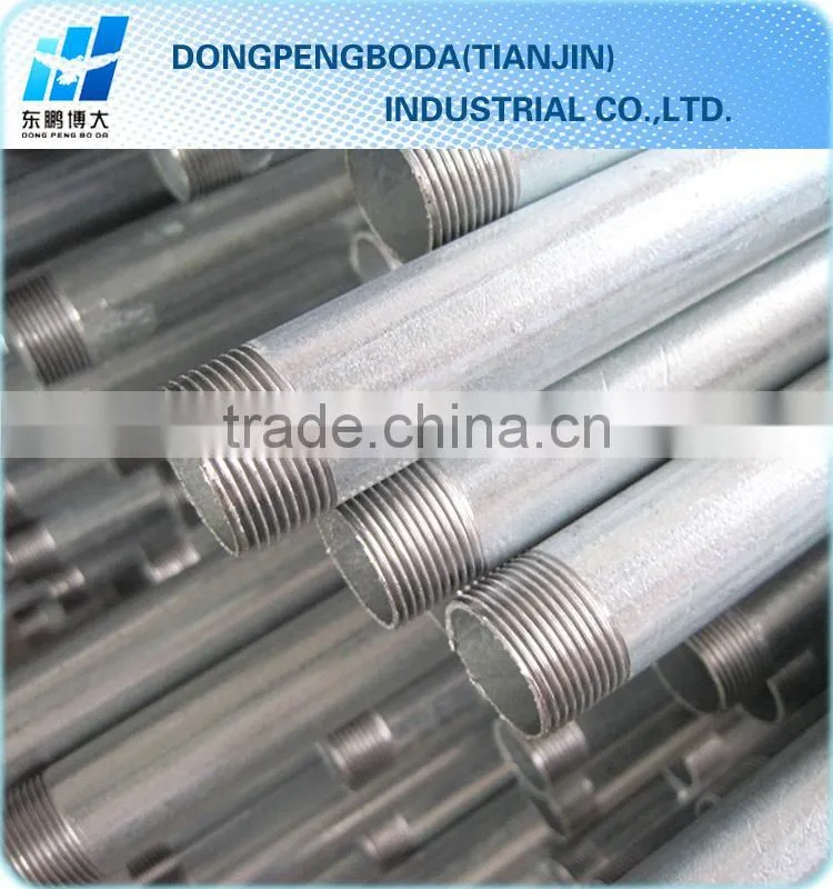 BS standard gi conduit threaded ends pipe