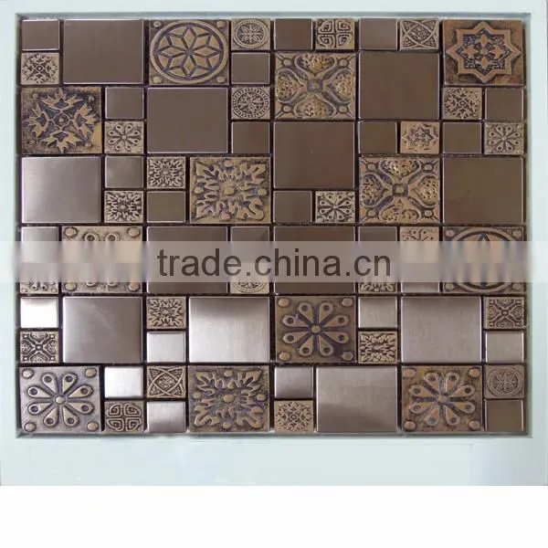 Newsar 1'' Gray Wooden Marble Hexagon Light Grain Wood Mosaic for Bathroom