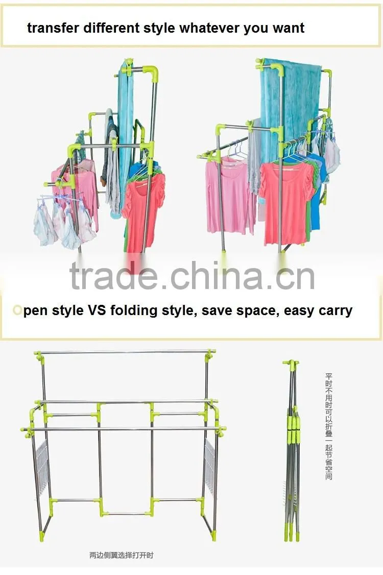 double three transfer shapes clothes rack and blanket drying rack