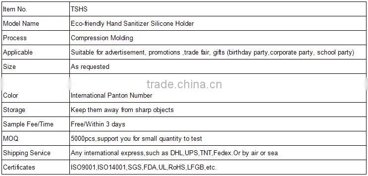 2015 New Arrival Small Silicone Hand Gel Holder