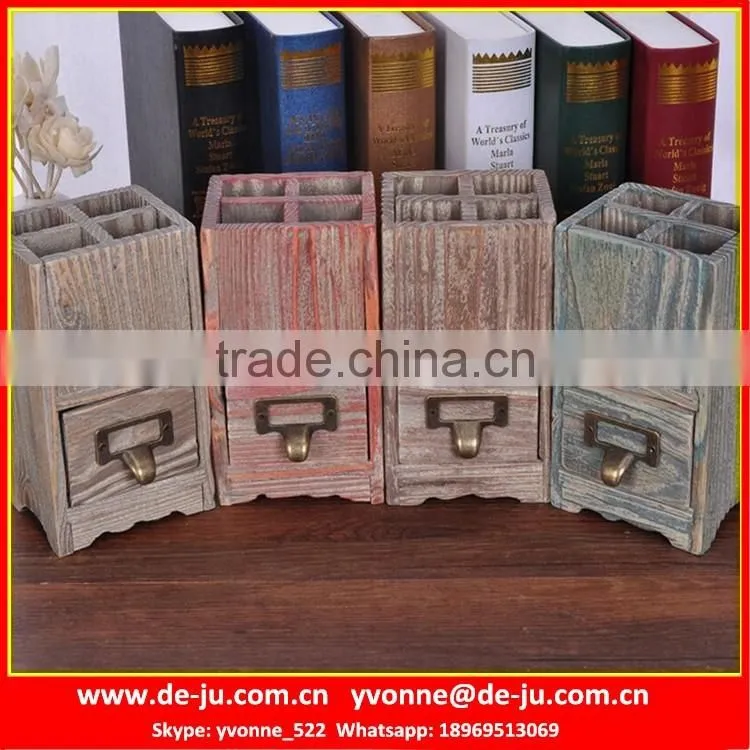 Home Wooden Wall Shelf With Drawers