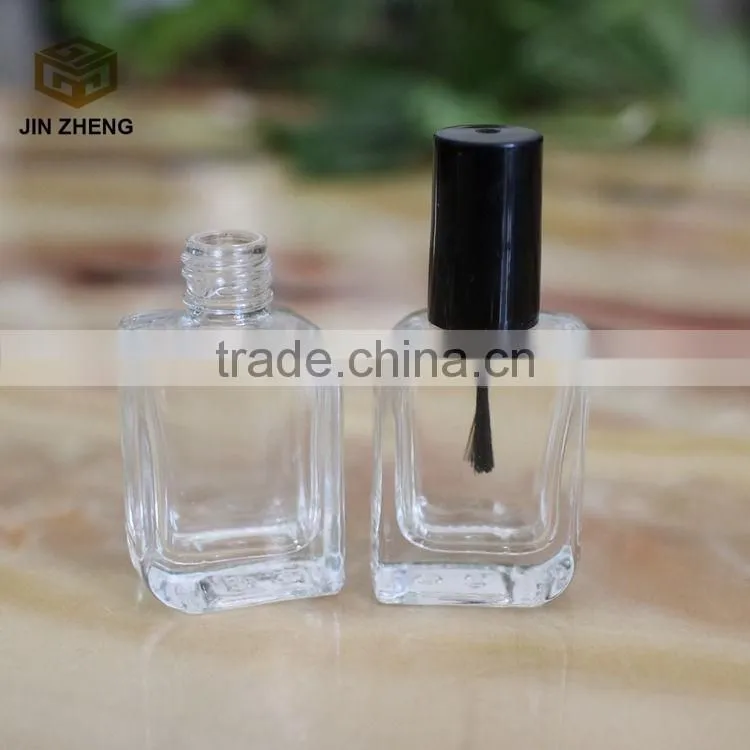 Wholesale 10ml Empty Nail Polish Bottle Clear Glass With Agitator Mixing Balls