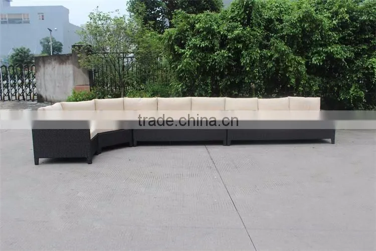 Rattan sectional couch living room sofa