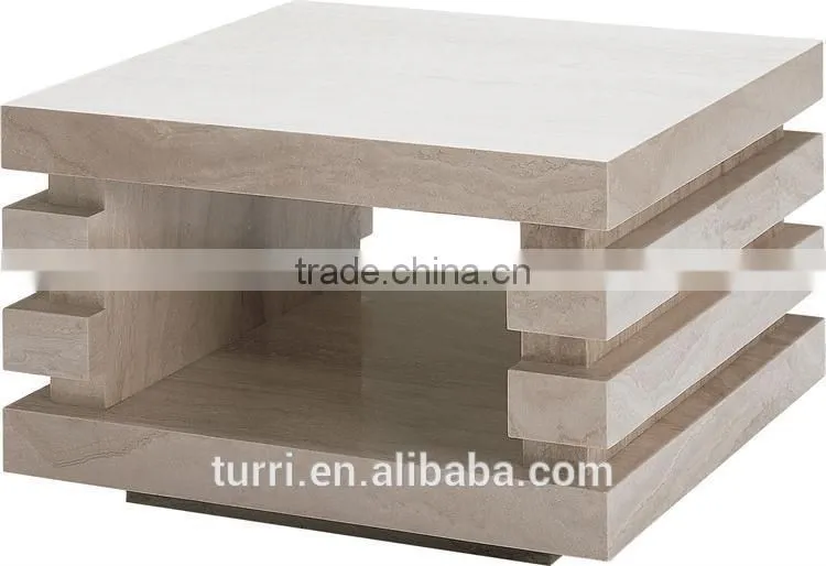 Modern Luxury White Natural Travertine Tea Table For Home Center