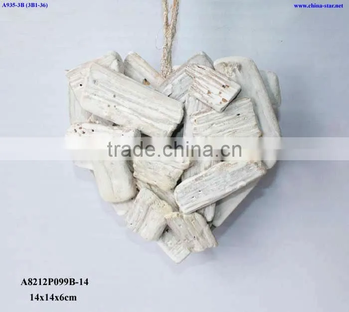 wooden heart shaped christmas wreath