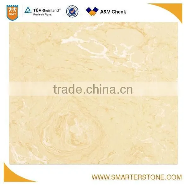Cream artifical marble with crystal inside hot selling