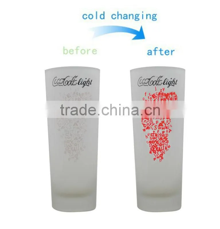 Cold color changing glass cup beer promotional gift