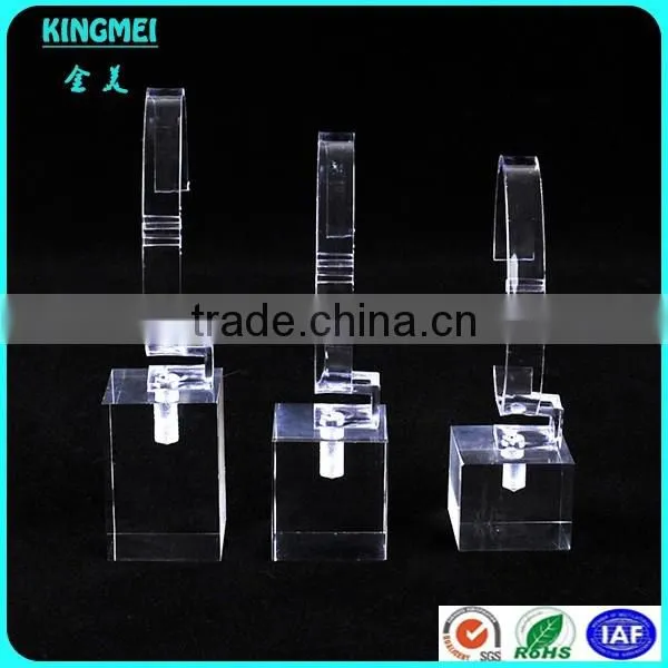 make your own acrylic watch display rack, c clip wrist watch stand c shape watch display with logo