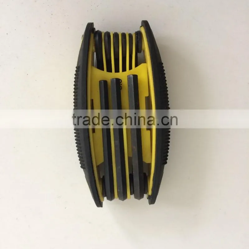 factory directly evaporated black folding type 10PC allen wrench hex key hand tool set