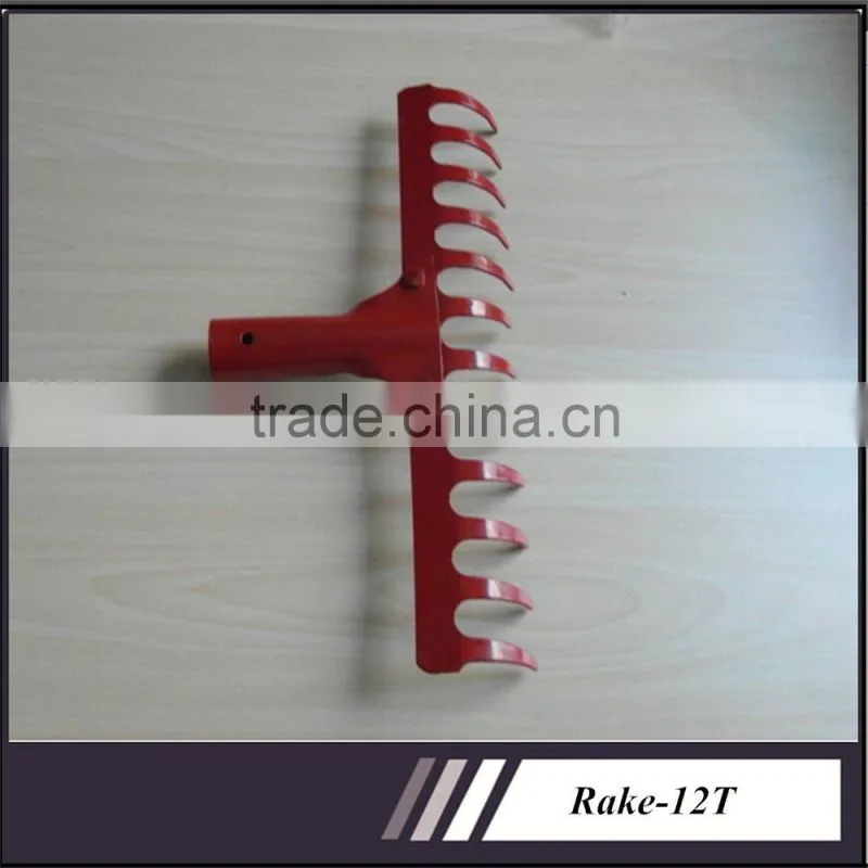 R106 Steel Material Red Paint Sprayed Farming Tools&Garden Tools Rake
