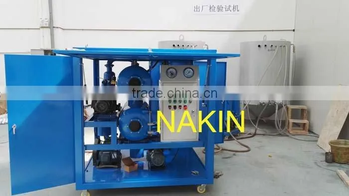 High Quality Nakin ZYD Double Stages Vacuum Lubricating Oil Purifier / Oil treated machine