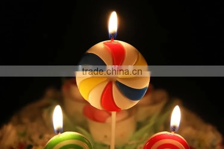 Colourful Lollipop Happy Birthday Candle for Children