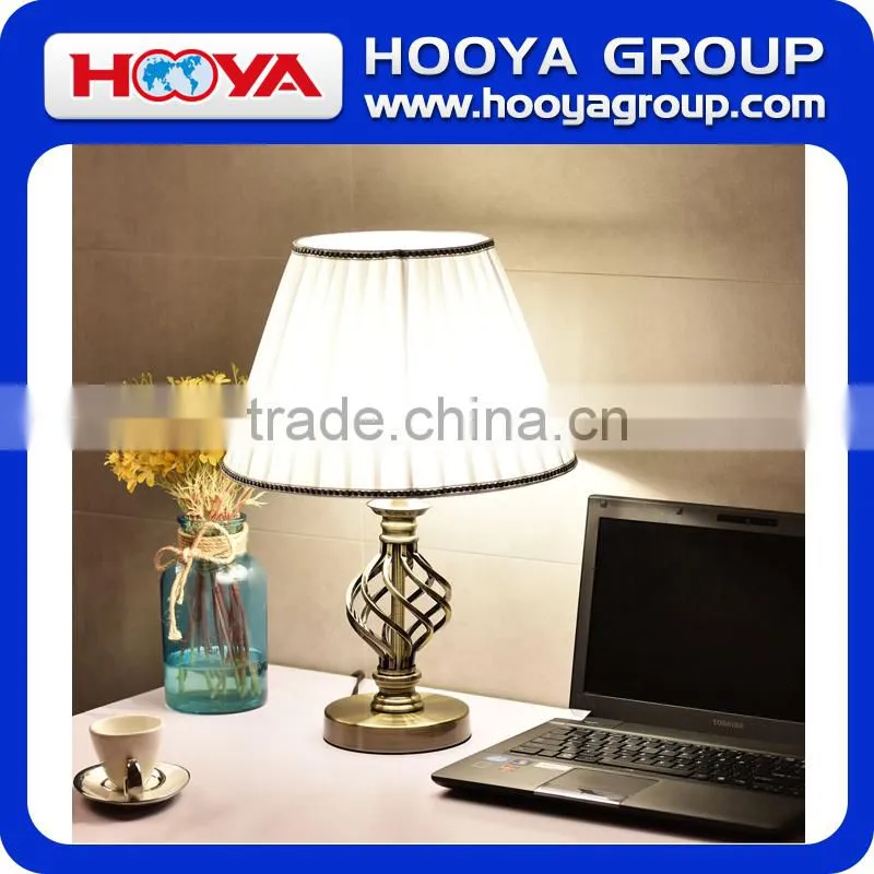 13" White Antique Brass LED Bulb Table Lamp Bedroom Night Light