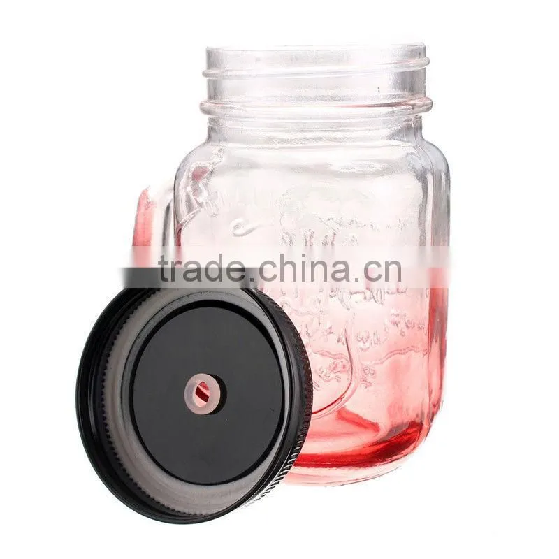 The Glass 500ml Fashional Vintage Mason Glass Drinking Jar