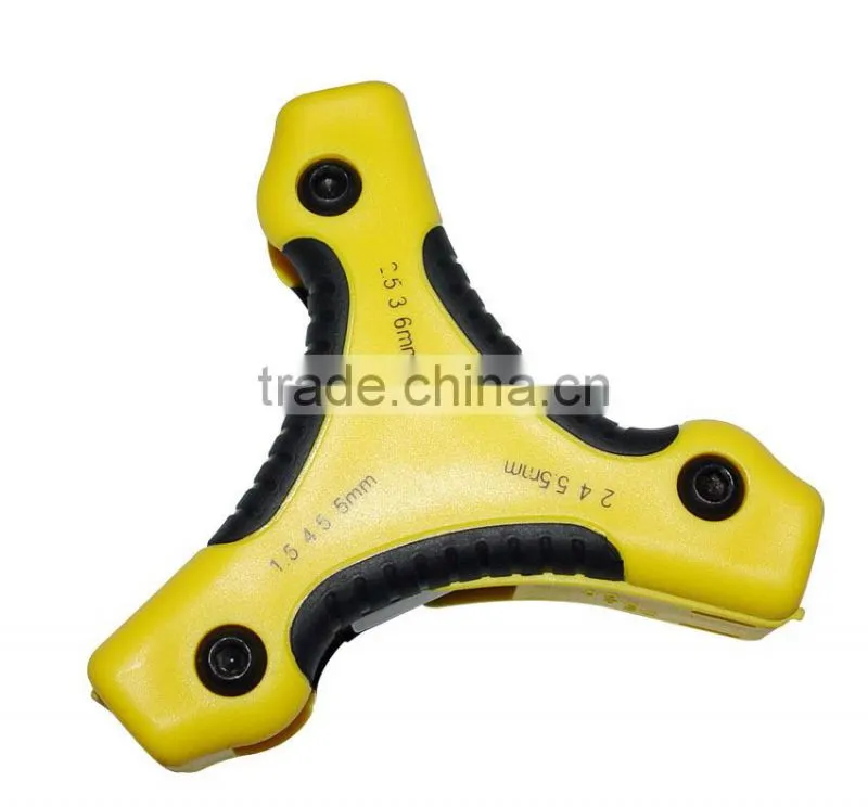 9pc Foldable Hex Key Wrench Set