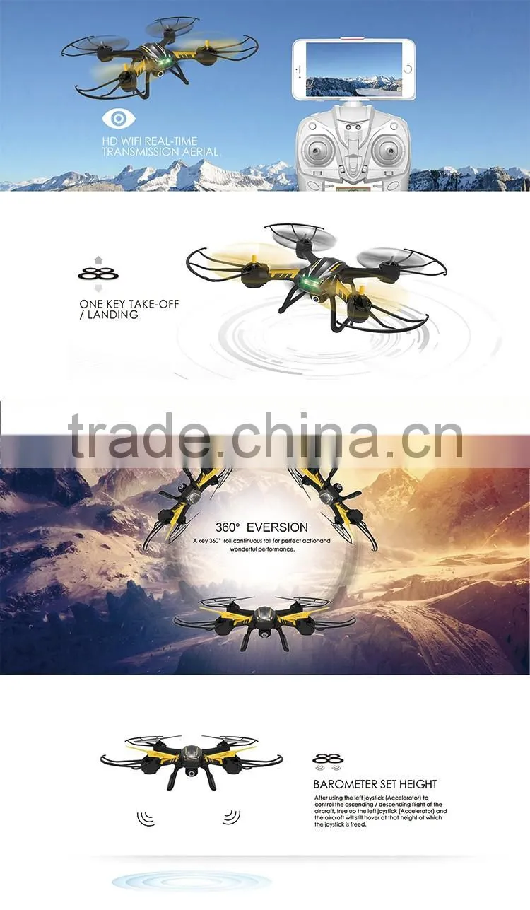 360 eversion wifi romote control drone real-time quadcopter with LED lights