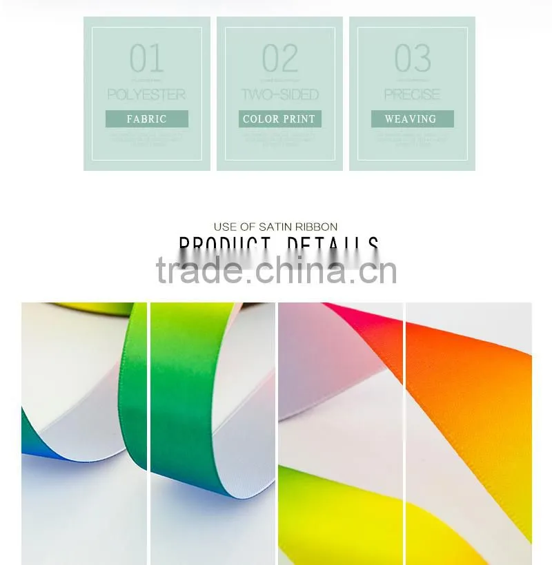 Manufacturers Selling High Quality Custom Printed Rainbow Ribbon