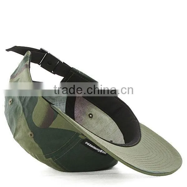 Cheap 5 panel hat and cap cotton flat brim 5 panel camo hat and cap