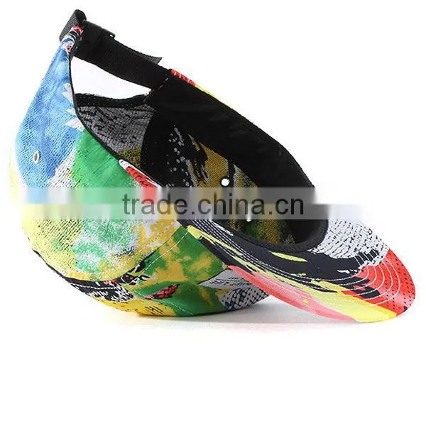 Fashion 5 panel hat no minimum custom colorful 5 panel flat brim hat
