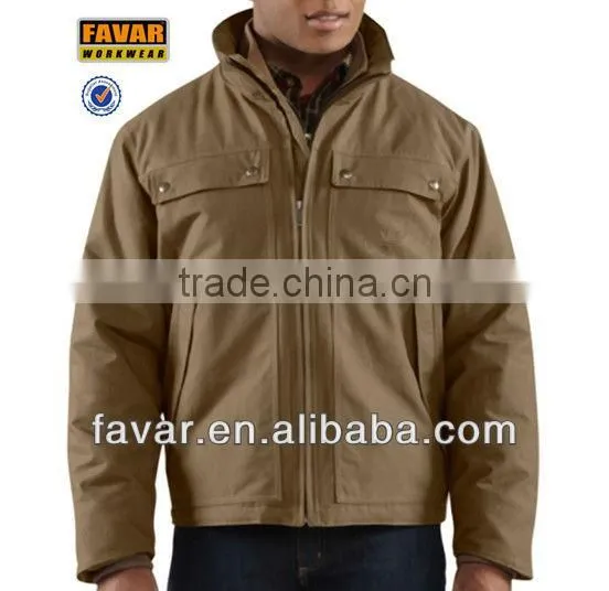 Men Heavy Winter Casual Canvas Quilted Woodward Traditional Jacket