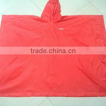 Portable degradable transparent plastic disposable raincoat rain poncho