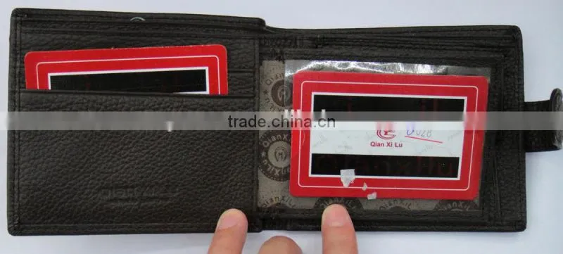 Fashion black brown napa genuine leather purse wallet money for men