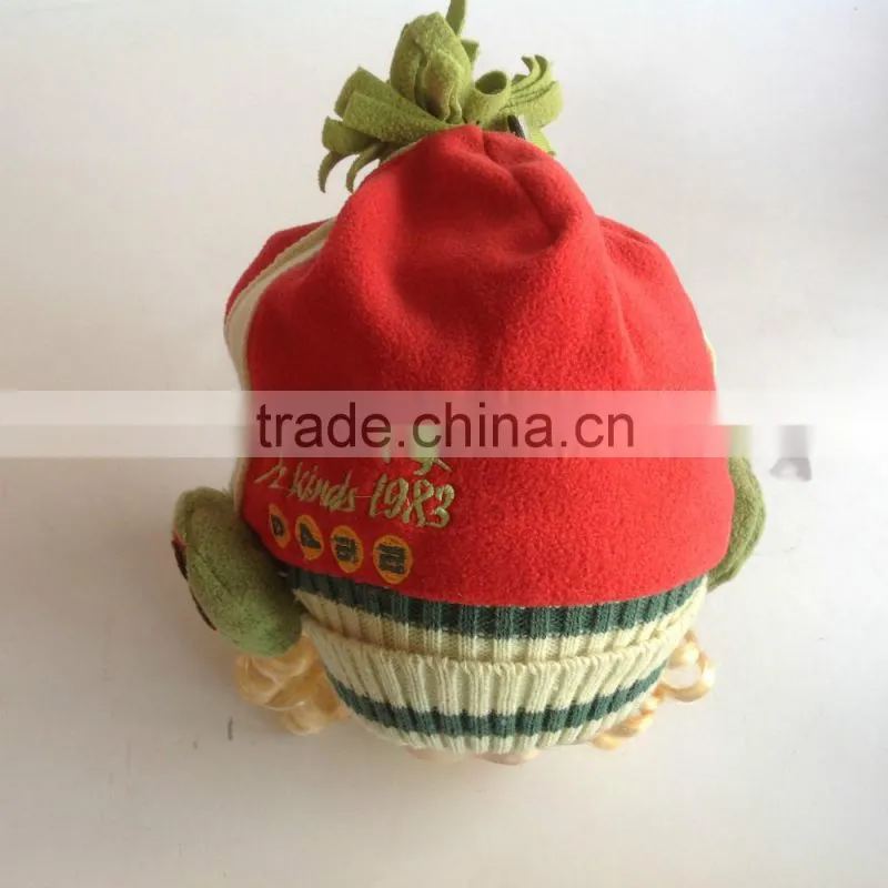 new acrylic and polyester lovely girl's fashion kids knitted hats factory