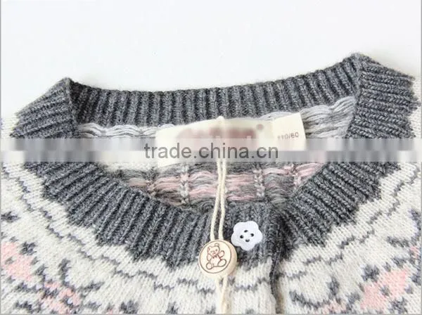 Girls snowflake pattern knitted christmas sweater
